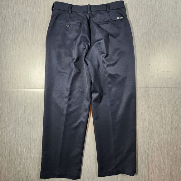 Izod Golf Pants Dark Blue Men’s Size 32x30 Cuffed Relaxed - Picture 6 of 11